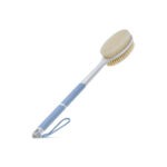 Back Scrubber Anti Slip for Shower, Shower Brush Long Handle with Stiff and Soft Bristles, Body Exfoliator for Bath or Dry Brush