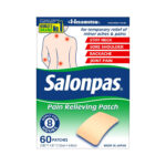 Salonpas Pain Relieving Patch for Back, Neck, Shoulder, Knee Pain and Muscle Soreness - 8 Hour Pain Relief - 60 Count